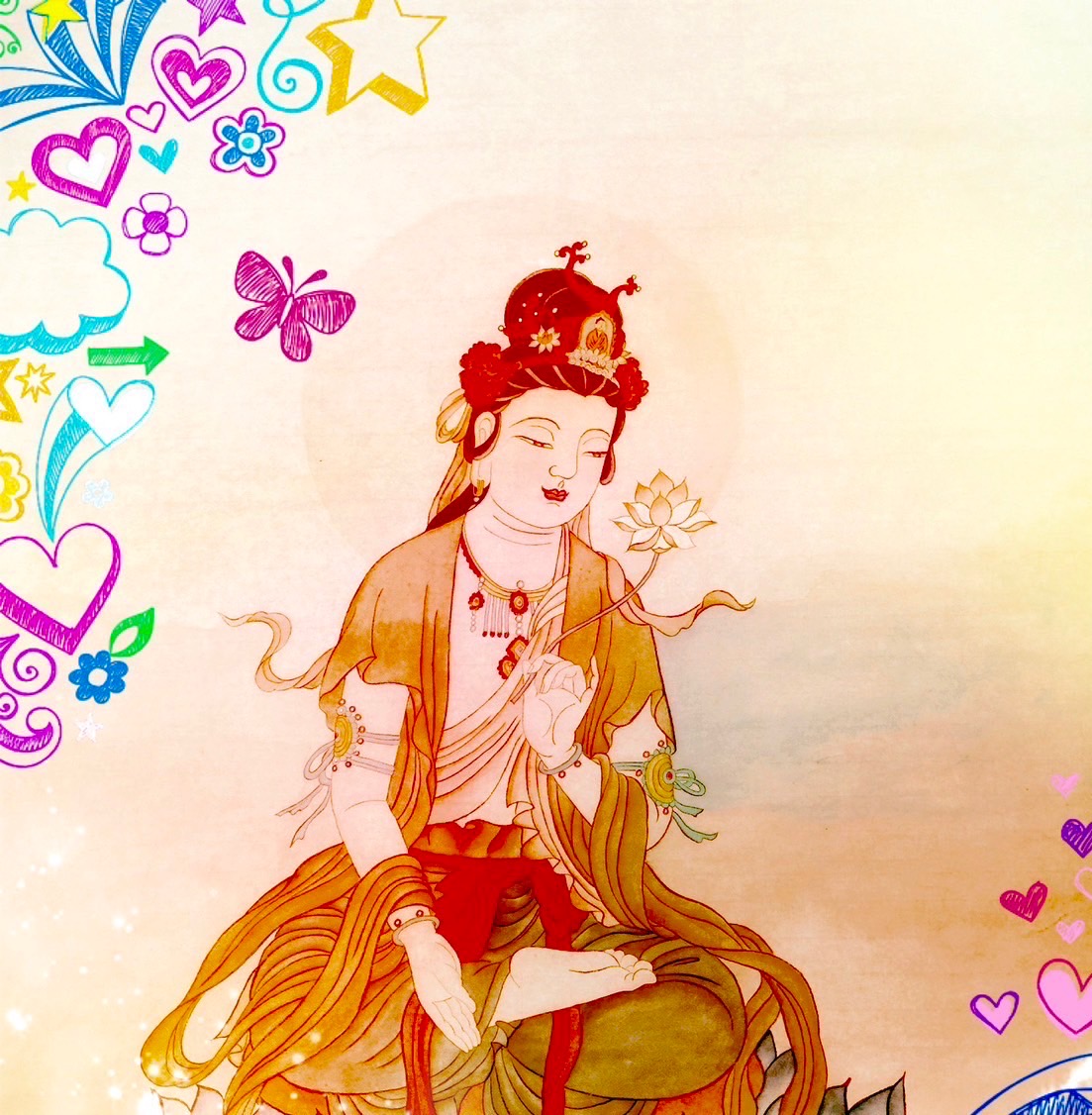 大悲心起   素人畫家張美芳（Joanna)大愛分享「觀世音菩薩現千葉金蓮相」