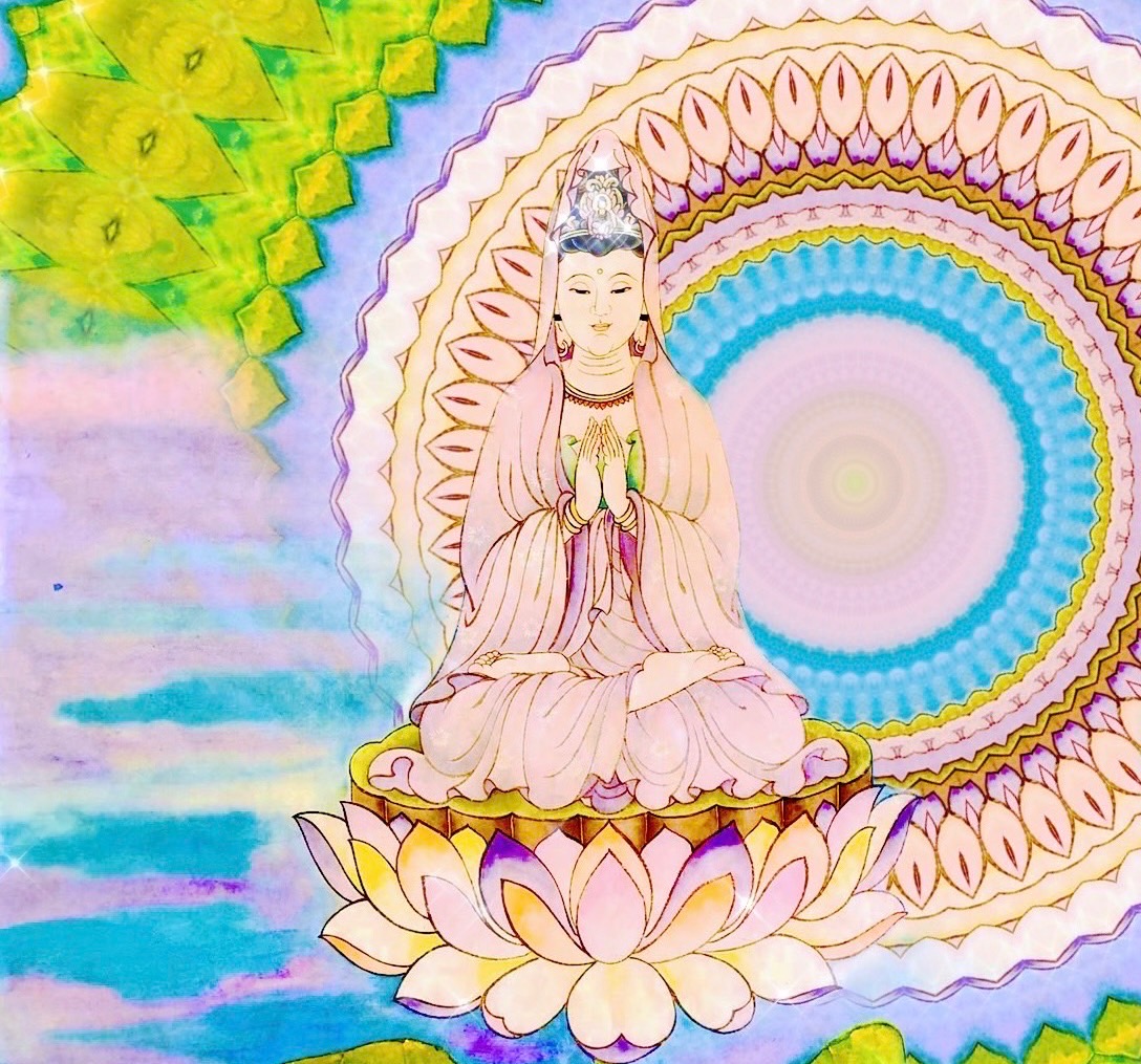 大悲心起 素人畫家張美芳（Joanna)大愛分享「觀世音菩薩現清淨無我慈悲相」