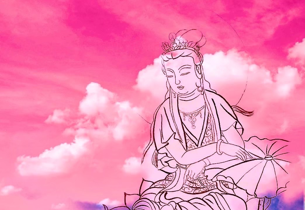 大悲心起 素人畫家張美芳（Joanna)大愛分享「觀世音菩薩」作品 主述「心經」