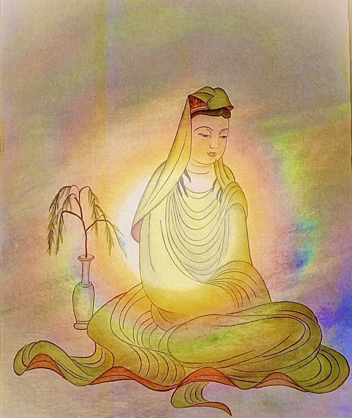 大悲心起 素人畫家張美芳（Joanna)大愛分享「觀世音菩薩」作品  主述「心經」全文解說